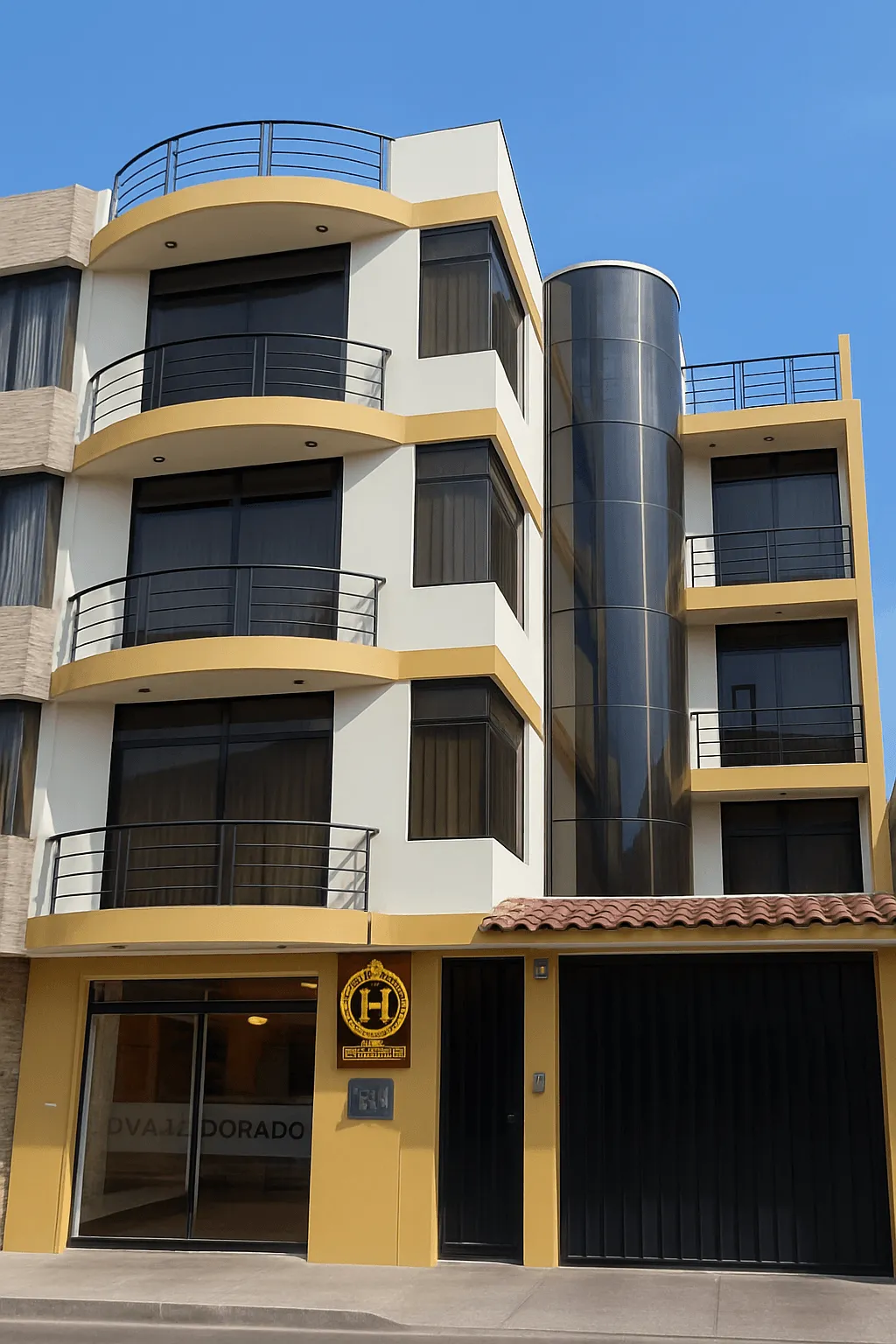 Exterior view of Hotel Valle Dorado in a safe residential area of Huancayo
